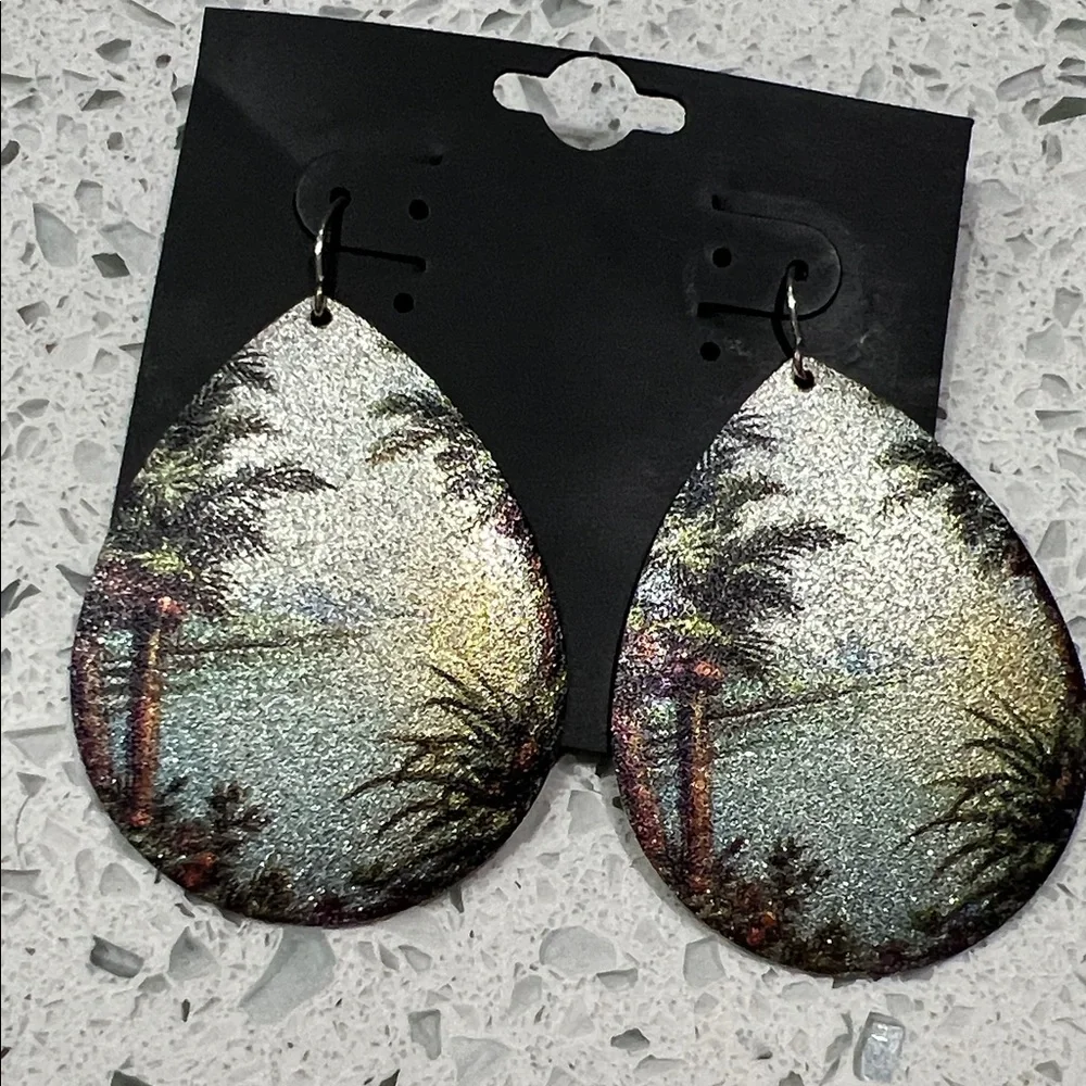 Elegant Sparkling Colorful Teardrop Earrings- 2 pairs - Picture 3 of 3